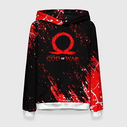 Толстовка-худи женская God of war брызги, цвет: 3D-белый