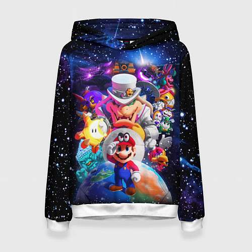 Женская толстовка Super Mario Odyssey Space Video game / 3D-Белый – фото 1