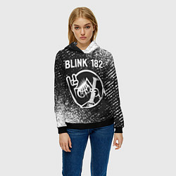 Толстовка-худи женская Blink 182 КОТ Спрей, цвет: 3D-черный — фото 2