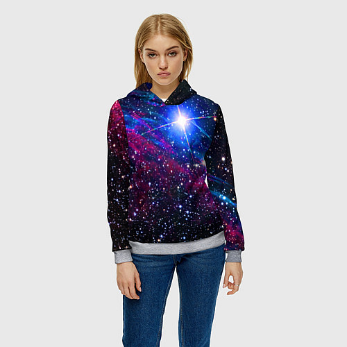 Женская толстовка Открытый космос Star Neon / 3D-Меланж – фото 3