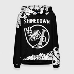 Толстовка-худи женская Shinedown КОТ Краска, цвет: 3D-черный