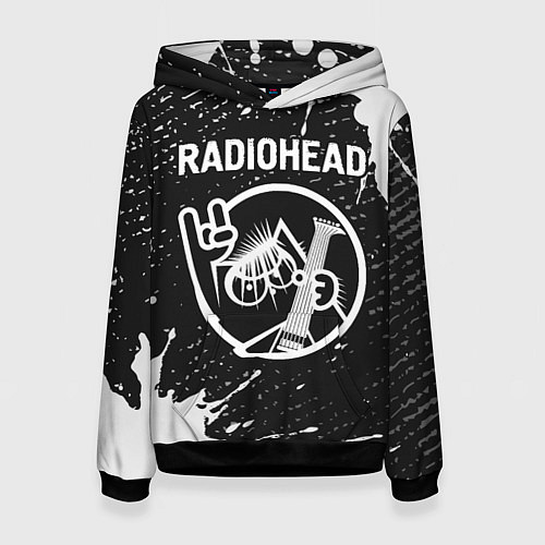 Женская толстовка Radiohead КОТ Краска / 3D-Черный – фото 1