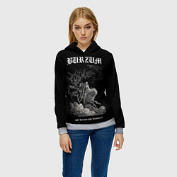 Толстовка-худи женская Burzum ishi krimpatul, цвет: 3D-меланж — фото 2