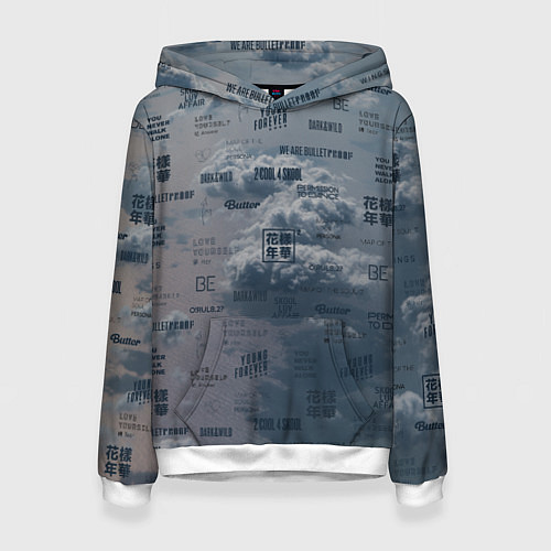 Женская толстовка BTS Дискография / 3D-Белый – фото 1