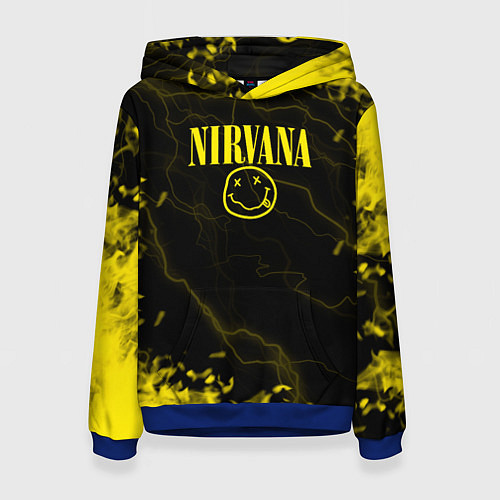 Женская толстовка Nirvana молнии / 3D-Синий – фото 1