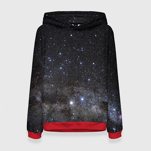 Женская толстовка Космический космос / 3D-Красный – фото 1