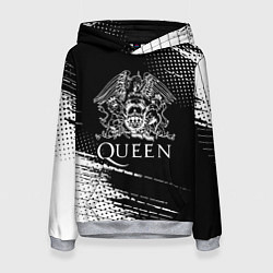Толстовка-худи женская Queen герб квин, цвет: 3D-меланж