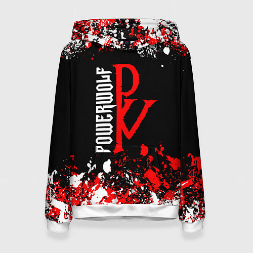 Женская толстовка Powerwolf брызги красок / 3D-Белый – фото 1