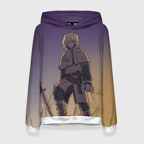 Женская толстовка Торфинн на холме / 3D-Белый – фото 1