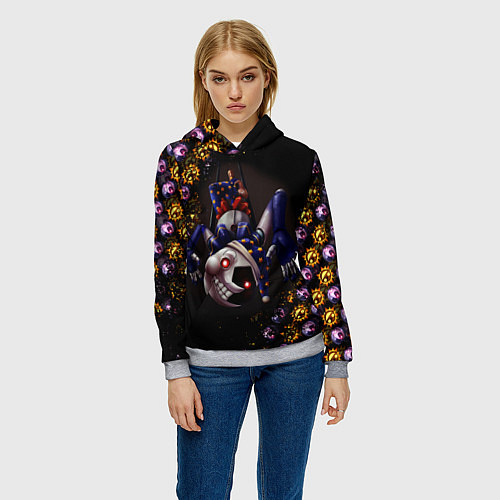Женская толстовка Five Nights at Freddys: Security Breach Луна патте / 3D-Меланж – фото 3