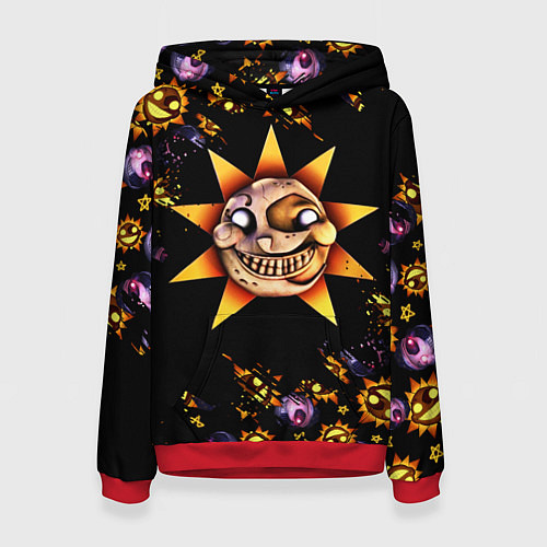 Женская толстовка Five Nights at Freddys: Security Breach Солнце пат / 3D-Красный – фото 1