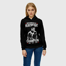 Толстовка-худи женская MUHAMMAD ALI МУХАММЕД АЛИ, цвет: 3D-черный — фото 2