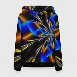 Толстовка-худи женская Neon vanguard pattern Fashion 2023, цвет: 3D-черный