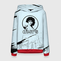 Толстовка-худи женская The doors музыкант, цвет: 3D-красный