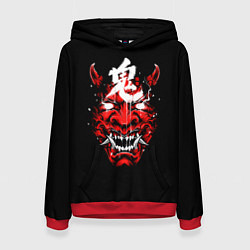 Толстовка-худи женская Red Evil Oni, цвет: 3D-красный