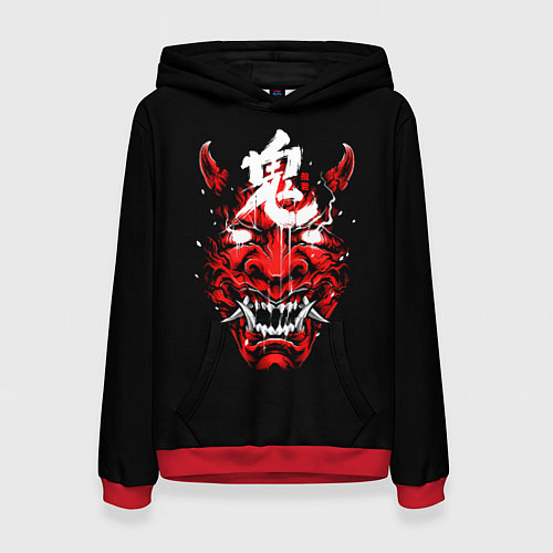 Женская толстовка Red Evil Oni / 3D-Красный – фото 1