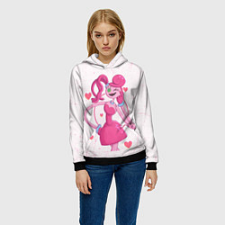 Толстовка-худи женская POPPY PLAYTIME - Mommy long legs - Мамочка длинные, цвет: 3D-черный — фото 2