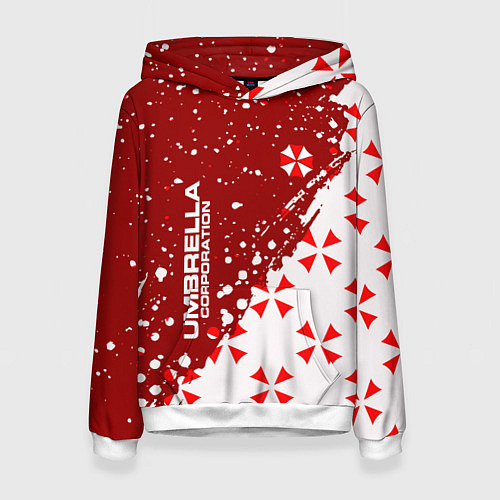 Женская толстовка Resident Evil Umbrella Corporation паттерн / 3D-Белый – фото 1