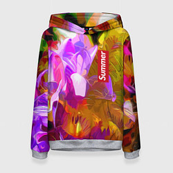 Женская толстовка Красочный цветочный узор Лето Colorful Floral Patt