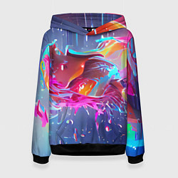 Женская толстовка Neon splashes