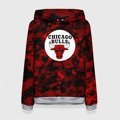 Женская толстовка CHICAGO BULLS ЧИКАГО БУЛЛС NBA / 3D-Меланж – фото 1