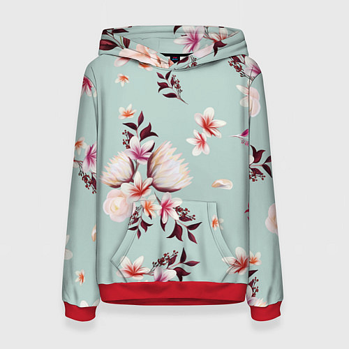 Женская толстовка Цветы Яркие В Летнем Саду / 3D-Красный – фото 1