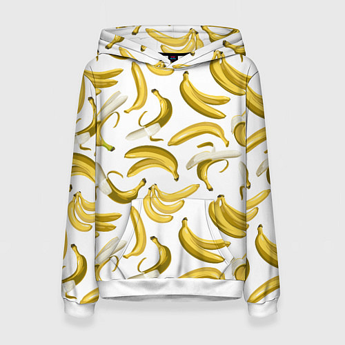 Женская толстовка Кругом бананы / 3D-Белый – фото 1
