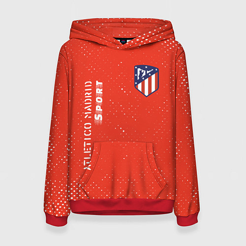 Женская толстовка АТЛЕТИКО Atletico Madrid Sport Гранж / 3D-Красный – фото 1