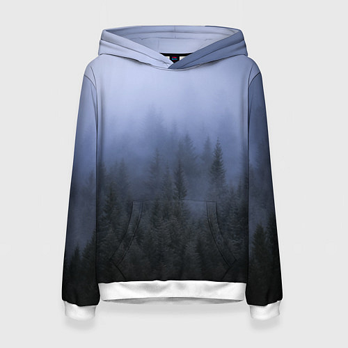 Женская толстовка Лес в ночи / 3D-Белый – фото 1