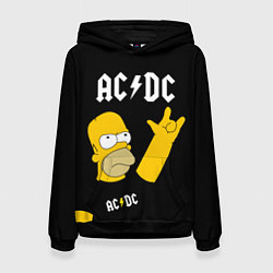 Женская толстовка AC DC ГОМЕР СИМПСОН SIMPSONS