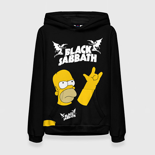 Женская толстовка Black Sabbath Гомер Симпсон Simpsons / 3D-Черный – фото 1