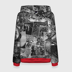 Толстовка-худи женская Тёмные души комикс, цвет: 3D-красный