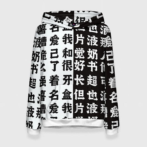 Женская толстовка Японские иероглифы Япония Tokyo / 3D-Белый – фото 1