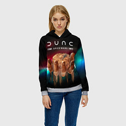Толстовка-худи женская Dune: Spice Wars Дюна: Космические войны, цвет: 3D-меланж — фото 2