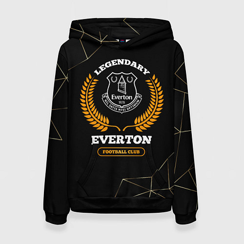 Женская толстовка Лого Everton и надпись Legendary Football Club на / 3D-Черный – фото 1