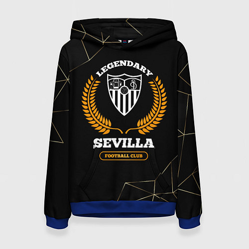 Женская толстовка Лого Sevilla и надпись Legendary Football Club на / 3D-Синий – фото 1