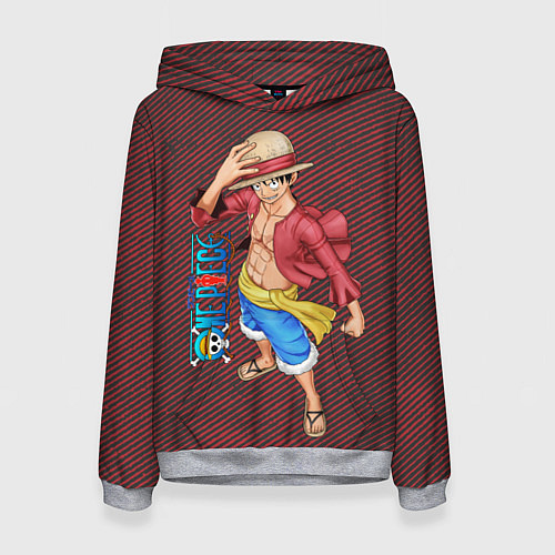 Женская толстовка Луффи- One Piece или Большой куш / 3D-Меланж – фото 1