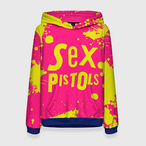 Женская толстовка Sex Pistols Yellow Logo / 3D-Синий – фото 1