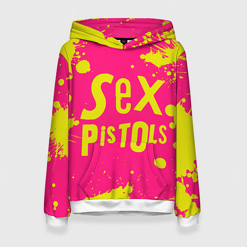 Женская толстовка Sex Pistols Yellow Logo / 3D-Белый – фото 1