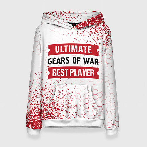 Женская толстовка Gears of War: таблички Best Player и Ultimate / 3D-Белый – фото 1