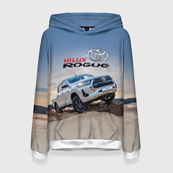 Толстовка-худи женская Toyota Hilux Rogue Off-road vehicle Тойота - прохо, цвет: 3D-белый