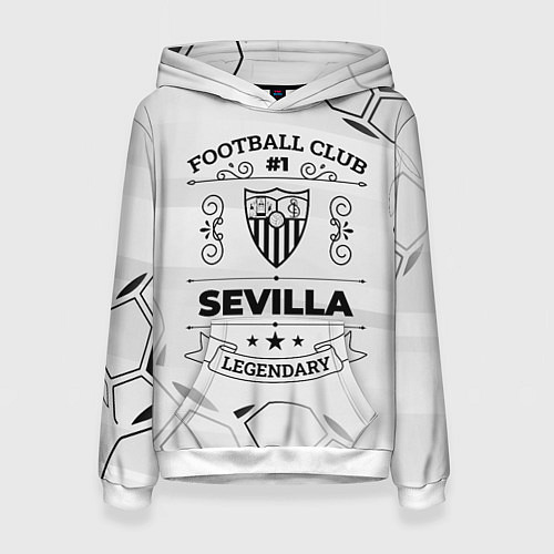 Женская толстовка Sevilla Football Club Number 1 Legendary / 3D-Белый – фото 1