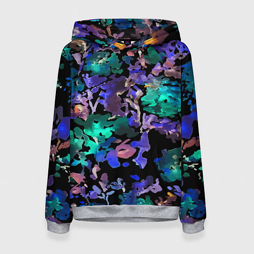 Женская толстовка Floral pattern Summer night Fashion trend 2025 / 3D-Меланж – фото 1