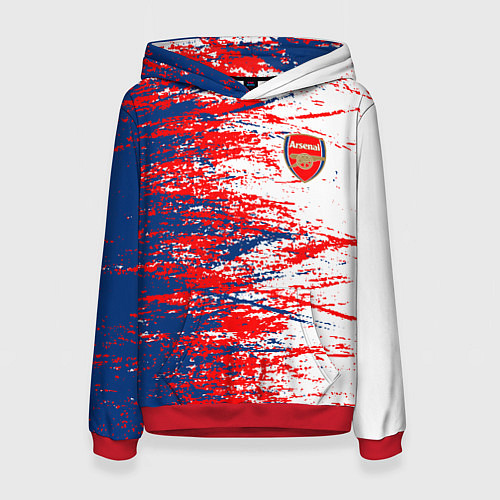 Женская толстовка Arsenal fc арсенал фк texture / 3D-Красный – фото 1