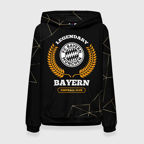 Женская толстовка Лого Bayern и надпись Legendary Football Club на т / 3D-Черный – фото 1