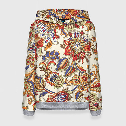 Женская толстовка Цветочный винтажный орнамент / 3D-Меланж – фото 1