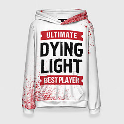 Толстовка-худи женская Dying Light: красные таблички Best Player и Ultima, цвет: 3D-белый