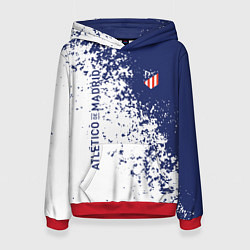 Толстовка-худи женская Atletico madrid football sport, цвет: 3D-красный