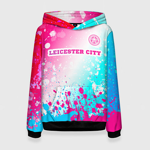 Женская толстовка Leicester City Neon Gradient / 3D-Черный – фото 1