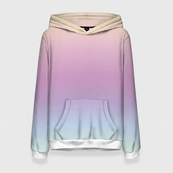 Толстовка-худи женская Gradient Pastel, цвет: 3D-белый